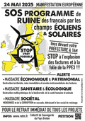 featured image thumbnail for post APPEL NATIONAL ce samedi 24 MAI - DEMANDE MORATOIRE EOLIEN