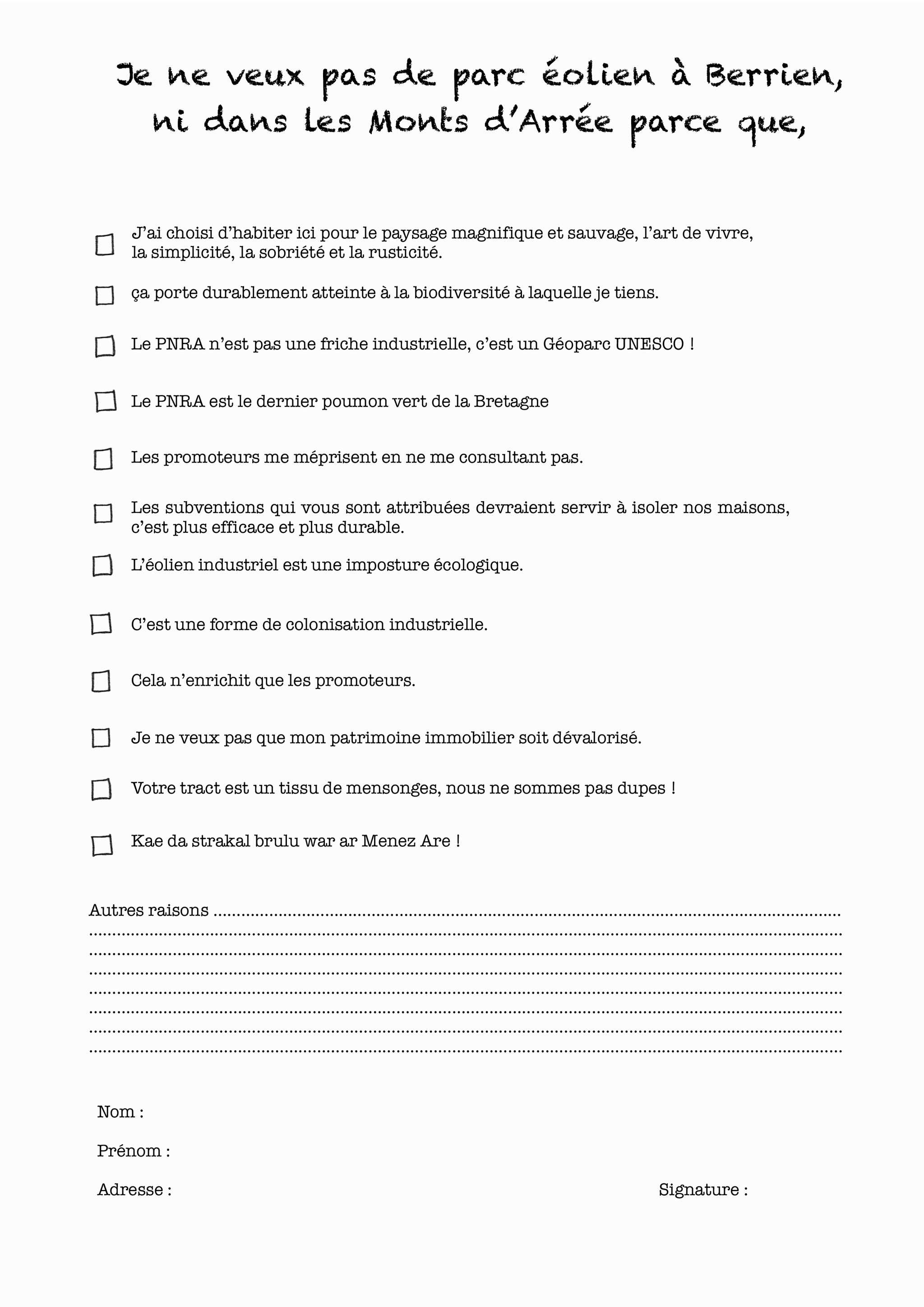 courrier opposition a  wkn